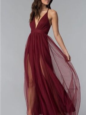 Formal maroon dress, new with tags